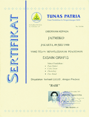 Look At My Design Grafis Certificate